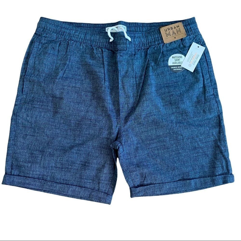 Urban Man Cotton Shorts Drawstring Waist Size Large NWT